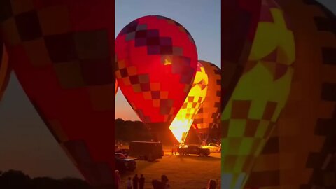 Hot air balloon glow flicker at Midland River Days festival!