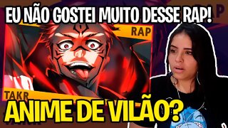 (NÃO OTAKU) REAGINDO A Rap do Sukuna (Jujutsu Kaisen) - O REI DAS MALDIÇÕES | Takeru e Felícia Rock