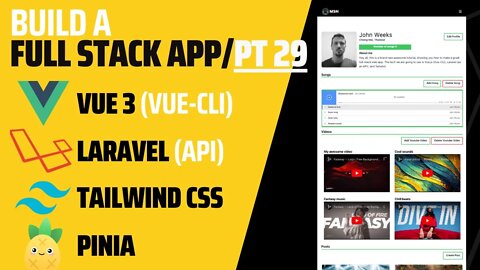 Adding Dotenv to Vue CLI | Vue 3 | Pinia | Laravel API | Laravel 9 | Tailwind CSS | Pt 29