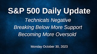 S&P 500 Daily Market Update for Monday October 30, 2023