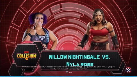 AEW Collision Nyla Rose vs Willow Nightingale in a Owen Hart Foundation Tournament First Round Match