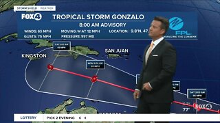 Tropical Storm Gonzalo expected to become a hurricane