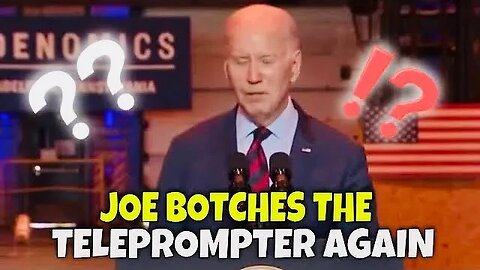 Joe Completely UNINTELLIGIBLE, then fought the Teleprompter, and the TELEPROMPTER Won...
