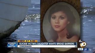 Woman who survived her mother's bridge suicide as a toddler pushes for barriers