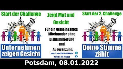 Demo "Unternehmen zeigen Gesicht" vom 8.1.2022 in Potsdam