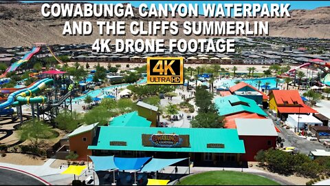 Cowabunga Canyon Waterpark and The Cliffs Summerlin 4K Drone Footage