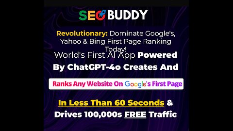 SEOBuddy AI Demo: Unleashing the Power of AI-Driven Website Creation and SEO Ranking