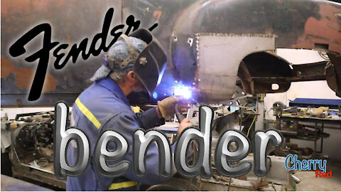 Fender Bending, new fenders for the '49 Chev Fleetline. Cherry Red Episode 14