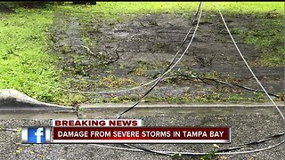 Damage from severe storms, apparent tornados