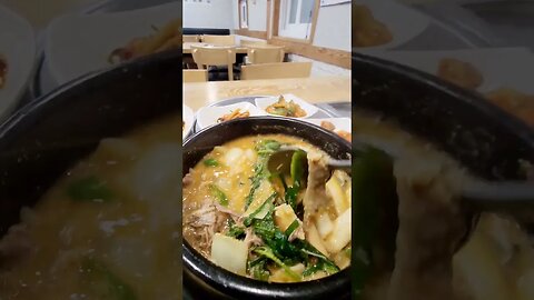 Korean spicy duck soup and rice/오리국밥