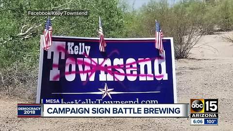 Campaign sign battle brewing after repeated vandalism