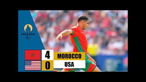 Morocco Vs USA 4-0 EXTENDED HIGHLIGHTS _ Paris Olympics 2024 Football _ Hakimi Goal