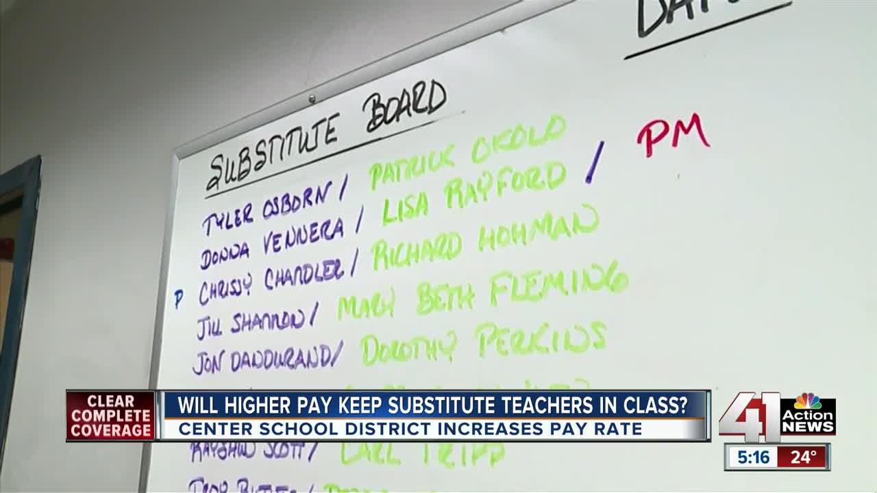 Center School District hoping higher pay keeps substitute teachers in class