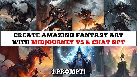 Create Jaw-Dropping Fantasy Art with Midjourney V5 and ChatGPT - Step By Step Tutorial