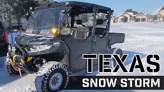 Texas Winter Storm 2021 | Pulling a RAM 1500 with the Can-Am!