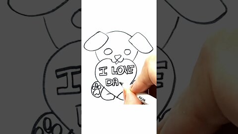 How to Draw and Paint a Puppy Dog for Special Father's Day
