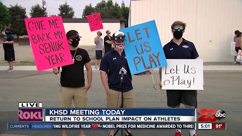 KHSD return to school plan impact on athletes