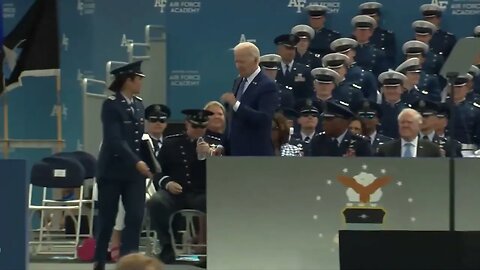 Biden Wraps Up Speech To Air Force Grads, Has To Be Ushered Back On Stage