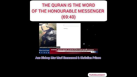 The Quran Is The HONOURABLE WORD Of Muhammad (AUS Bishop Mar Mari) | Christian Prince