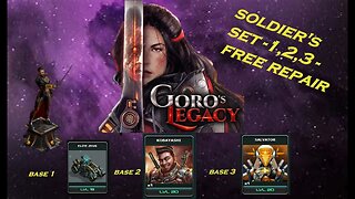 War Commander - Goro's Legacy - Soldier's Set - 1,2,3 - Free Repair