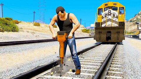 GTA V stopping the train amazing experience #gtav#viral#winprise