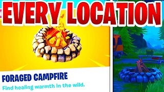 ALL FORAGED CAMP FIRE LOCATIONS in FORTNITE! (Foraged Camp Fire Locations)