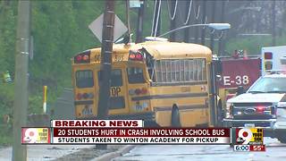 12-year-old in critical condition after school bus crash