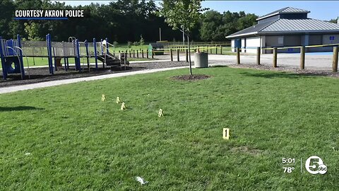 Police search for person who shot 7-year-old in Akron field after football game