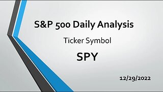 S&P 500 Daily Analysis (Thursday 12/29/2022)