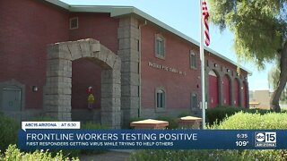 Frontline workers testing positive for COVID-19