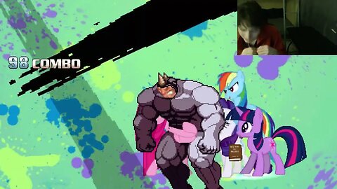 My Little Pony Characters (Twilight Sparkle, Rainbow Dash, And Rarity) VS The Rhino In A Battle