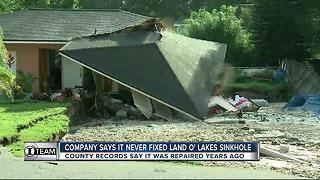 I-Team looks at history of sinkhole repair on Land O' Lakes property