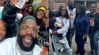 Rick Ross Goes Back To His Mom's Hood To Pass Out Free Turkey Leg Hut! 🍗
