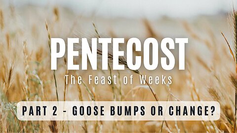 Pentecost! Part 2 | Goose Bumps or Change? | Integrity C.F. Church