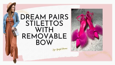 Dream Pairs Stilettos with removable bow review