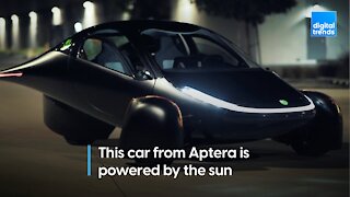 This is the Aptera Paradigm, a solar powered car