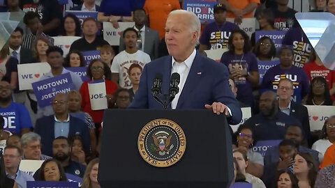 Biden Shuffled Over To Michigan To Bolster That Blue Wall, And Started Rambling Incoherently