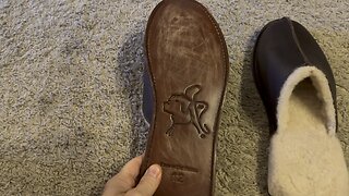 Saddleback Leather slippers, less slippery