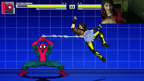 Spider Man VS PewDiePie In An Epic Battle In The MUGEN Video Game With Live Commentary