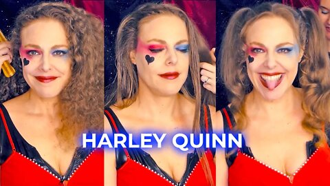 ASMR 😈 Beautiful Harley Quinn gets a Hair Brushing (Hair Style Tutorial) Cosplay, Soft Whispers