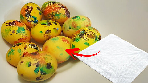 How to dye eggs with the paper napkin