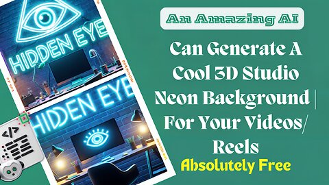 An Amazing AI | Can Generate A Cool 3D Studio Neon Background | For Your Videos/ Reels | For Free