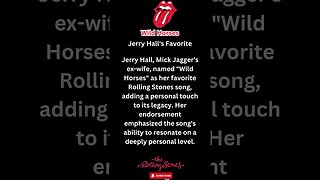 Wild Horses Jerry Hall's Favorite #shorts #rollingstones #rocknroll