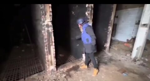 THE REPORTER SAYS THIS IS A SECRET PRISON AND TORTURE CHAMBERS OF THE UKRAINIAN FASCIST MERCENARY BA