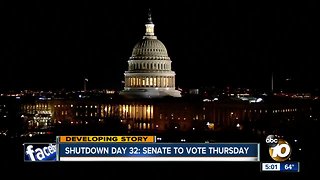 Senate to vote Thursday on shutdown bill