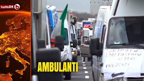 AMBULANTI BLOCCANO L’A1 ROMA-NAPOLI: “ABBIAMO FAME DI DIGNITÀ”