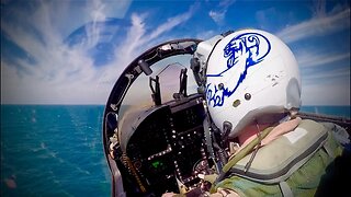 "Making Aviation" - Wispy Skies Catapult 4 Launch - EA-18G Cockpit View Aboard CVN-71