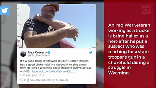 Iraq War Vet Jumps into Action, Saves Trooper's Life After Seeing Suspect Reach for Gun