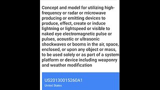 geoengineering patents chemtelling patents weather modification patents