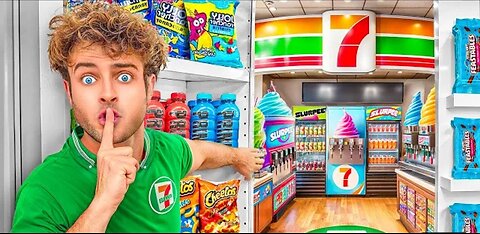 I BUILT a SECRET 7-11 in my ROOM!!